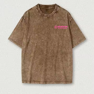 เสื้อยืดผู้ชายคุณภาพสูง ล้างสีแบบแอซิด ผลิตจากผ้าฝ้าย 100% หนานุ่ม ทรงโอเวอร์ไซส์ หลวม สวมใส่สบาย พิมพ์ลาย คอกลม หนักแน่น เป็นมิตรต่อสิ่งแวดล้อม - Product Image 5