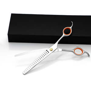 Ciseaux de toilettage pour chiens et chats en acier inoxydable de haute qualité, personnalisables, 7,5 pouces, réglables, sûrs, autonettoyants, réutilisables, dorés ANAAIF - Product Image 3
