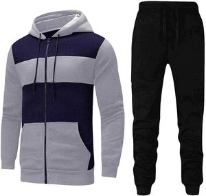 Survêtement personnalisé respirant en polyester et coton de qualité supérieure pour hommes vêtements de sport survêtement unisexe à fermeture éclair uni imprimé bouffant - Product Image 1