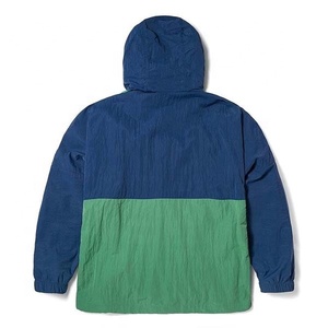 Custom <b>Vintage</b> Men Windbreaker Jacket 100% <b>Nylon</b> Color Block Zipper <b>Nylon</b> Windproof Outdoor Jacket For Men - Product Image 1