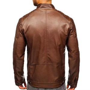 Chaqueta de Cuero de Alta Calidad para Hombre, Estilo Motociclista, Informal, Duradera, para Invierno - Product Image 3