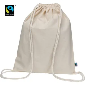 Borsa da Palestra Sostenibile e Fairtrade per Zaini Sportivi Promozionali con Coulisse - Product Image 1