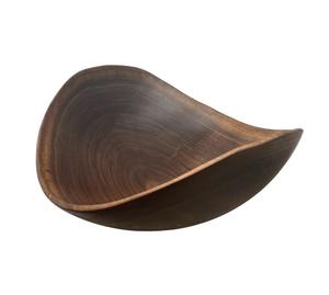 Plat décoratif en bois avec des motifs de grain lisses à l'intérieur, idéal pour les accents de style minimaliste bohème ou rustique, accessoires pour la maison - Product Image 3