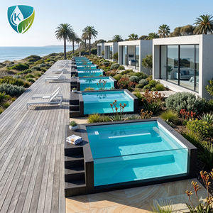 Piscina Elevada Personalizada de Instalación Rápida, Piscina de Fibra de Vidrio para Exteriores, Proyecto Comercial de Lujo para Airbnb - Product Image 6