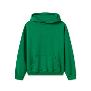 Sudadera con capucha cálida para hombre de tamaño personalizado Color sólido Otoño e Invierno de gran tamaño Unisex peso pesado suelto gota hombro sudaderas con capucha - Product Image 1