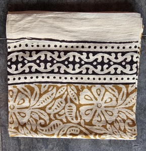 Pareo de algodón indio 100% con estampado de bloques para mujer, bufanda estampada Jaipur, cubierta de playa de verano ligera de color vegetal - Product Image 3