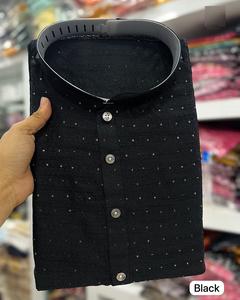 Nouveau Kurt en Soie et Coton Jacquard pour Hommes avec Travail de Paillettes pour la Vente en Gros - Product Image 5