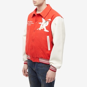 Chaqueta Vintage con letras bordadas personalizadas para hombre, chaquetas universitarias Letterman Bomber Varsity, chaqueta de béisbol universitaria para hombre - Product Image 2