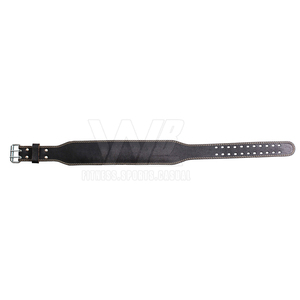 Ceinture de soutien professionnelle en cuir de vachette antidérapante pour musculation, tractions et dips, idéale pour l'entraînement en salle de sport - Modèle 2026 - Product Image 4