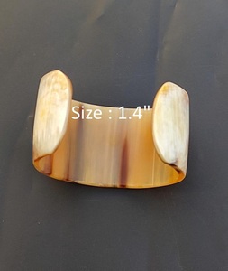<b>Hot</b> Selling Eco-Friendly Buffalo Horn Cuff Bracelet Black White Agate Animal Design Unique Shape Different Black Buffalo Bangle - Product Image 3