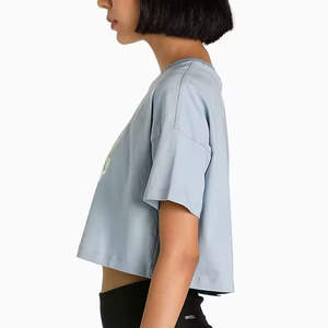 Top Corto de Verano para Mujer, a Cuadros, Elástico, Suave, Ajustado, Informal, Moderno, de Algodón, para Uso Diario - Product Image 2