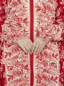 Vente en gros modeste robe musulmane pour femmes nouveau design ensemble de cordon XL rayonne tissé méthode de tissage automne commande disponible prix réduit - Product Image 6