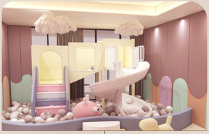 Aire de jeux intérieure souple <span class=keywords><strong>avec</strong></span> <span class=keywords><strong>toboggan</strong></span> et <span class=keywords><strong>piscine</strong></span> à balles, <span class=keywords><strong>piscine</strong></span> à balles, <span class=keywords><strong>toboggan</strong></span> en plastique intérieur, jeux de rôle, grossiste et fabricant - Product Image 4