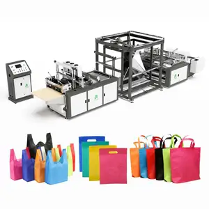 Made In India Non Woven D-cut Bag Making Machine, Fully Automatic Non Woven Shopping Carry Bag Making Machine Price