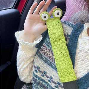 Funda de volante de coche de cuero genuino Acki Fashion transfronteriza, tejida a mano con patrón de girasol, accesorio periférico para el hombro - Product Image 4