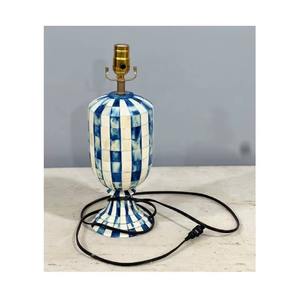 Lampe de table à motif de rayures noires et blanches sans abat-jour lampe de table de chevet électrique élégante lampe de bureau de chevet décor de mariage - Product Image 4