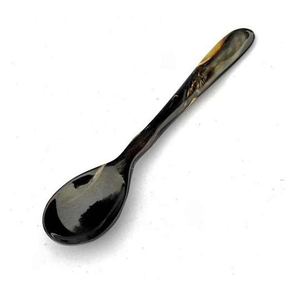 Cuchara de té y café de cuerno de búfalo ecológica hecha a mano, vajilla de cuerno Real para fiestas y cenas, natural y hecha a mano - Product Image 2