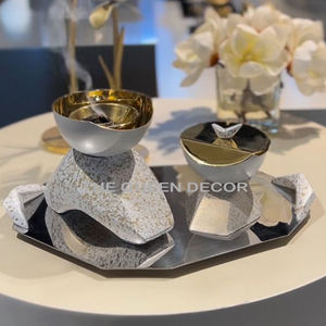 Ensembles de brûleur d'encens en métal de parfum de maison nouveau dernier design brûleur de Bukhoor fini argent meilleure vente - Product Image 4