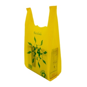 LDPE/HDPE buena venta diseño personalizado compras comestibles camiseta bolsa de plástico supermercado embalaje hecho en Vietnam - Product Image 1