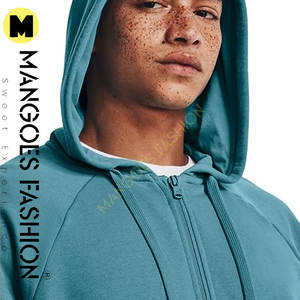 Hombres de calidad premium de poliéster cremallera media cremallera gimnasio Crop Tops Sudadera con capucha de gran tamaño liso diseño en blanco ropa de maternidad - Product Image 3