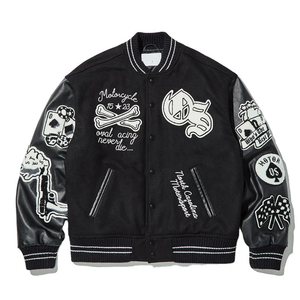 Veste Letterman universitaire de baseball pour hommes personnalisée OEM dernière conception de patchs en chenille à manches longues avec support vestes Letterman universitaires - Product Image 4