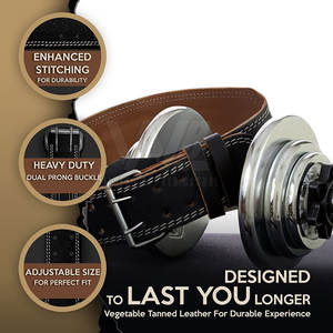Ceinture d'haltérophilie en cuir de vachette robuste la plus vendue soutien dorsal d'entraînement de Fitness personnalisé de haute qualité pour l'haltérophilie - Product Image 6