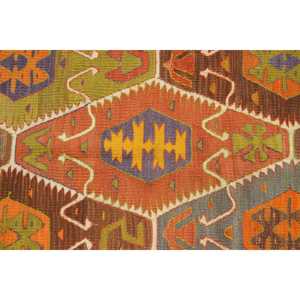 Tapis turc vintage 5,2x9,6 pi (160x293 cm), tapis rouge ombré - Product Image 5