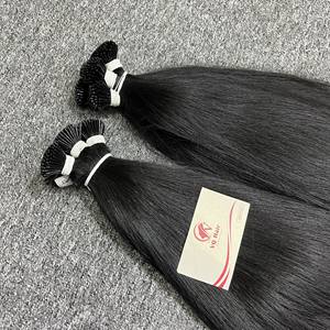 Meilleure vente 100% extension de cheveux vierges pointe plate droite naturelle de haute qualité grand stock de cheveux bruts vietnamiens I pointe - Product Image 3