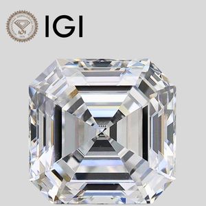 เพชรทรงอัสเชอร์ 3 กะรัต สี E ความสะอาดระดับ VS1 ได้รับการรับรองจาก IGI แบบเม็ดเดี่ยว - Product Image 1