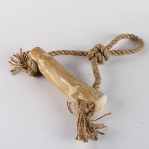 Juguetes Modernos para Perros de Madera de Café y Cuerda de Cáñamo, Entrenamiento Interactivo, Antiaburrimiento, Aumenta el Tiempo de Interacción, Juguetes Naturales para Perros - Product Image 1