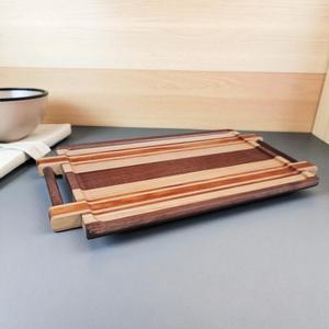 Plateau de service en bois de qualité export FT01, prix d'usine, vente en gros, formes et tailles personnalisées, plateau en bois naturel artisanal - Product Image 4