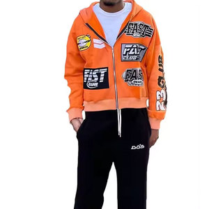เสื้อฮู้ดผ้าฟลีซผ้าฝ้าย100% โอเวอร์ไซส์ผ้าไหมพิมพ์โลโก้ออกแบบปักสำหรับผู้ชายผู้หญิงฤดูหนาว - Product Image 6