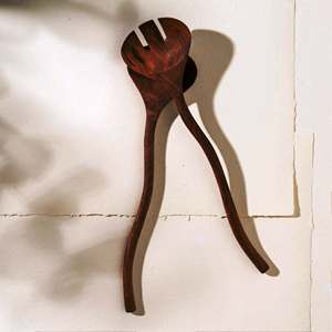 Ensemble de 2 couverts à salade en bois d'acacia Produit en bois fait à la main pour la cuisine à domicile - Product Image 4