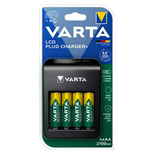 Caricabatterie LCD Nero per 4xAA e <span class=keywords><strong>Batterie</strong></span> 057687101441, Stock Elettronico - Product Image 3