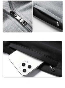 Ensemble de survêtement unisexe grande taille décontracté d'hiver surdimensionné brodé léger antibactérien tendance respirant personnalisé - Product Image 5