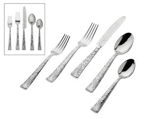 Juego de Cubiertos de Madera de Lujo Vintage para Boda, con Patrón Floral Grabado, Diseño de Espiral Ornamentado Resistente, Ecológico - Product Image 3