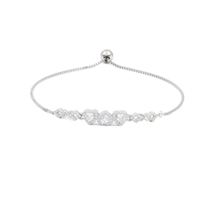 NOVAMART Fine Zarkan Elegant <b>Silver</b> Love Heart <b>Charm</b> <b>Bracelet</b> Fashionable Accessory Wholesale Export - Product Image 1