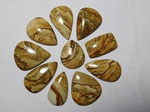 10pcs Picture Jasper Cabochons Natural Precious Gemstone for Jewelry Making 254Cts - Product Image 6