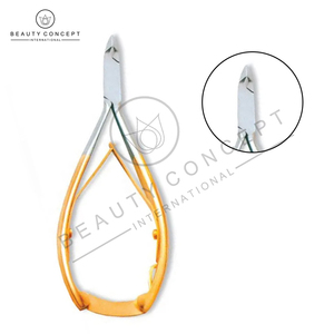 Coupe-ongles professionnel en acier inoxydable couleur or, écologique, avec poignée verrouillable antidérapante et ouverture large pour cuticules - Product Image 6