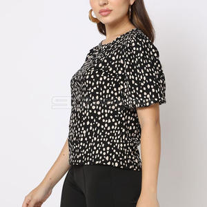Camiseta de Algodón de Punto Informal de Invierno para Mujer de Primera Calidad, Servicio OEM, Secado Rápido y Transpirable - Product Image 3