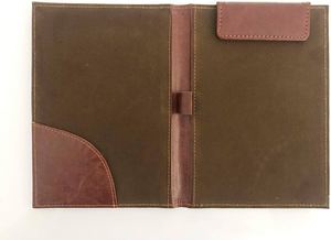 Handmade tùy chỉnh khắc chữ lồng chính hãng da cổ điển 3 vòng chất kết dính danh mục đầu tư thư mục Màu Đỏ kinh doanh tổ chức nộp hồ sơ - Product Image 6