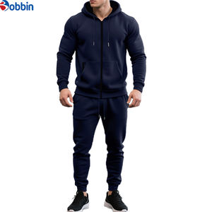 Survêtement unisexe personnalisé avec logo, taille européenne, en polaire polyester/coton, à capuche, cordon de serrage, multi-poches, design 2 en 1, pour l'hiver - Product Image 1