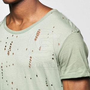 T-shirts pour hommes respirants à la mode, vente chaude, fabrication en usine, t-shirts délavés - Product Image 5
