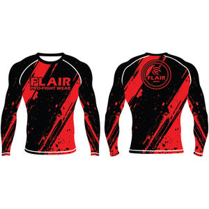 Personalizado Durable Nylon BJJ Rash Guard Larga Protección UV Anti-UV Compresión Camisa Transpirable y Cómodo - Product Image 2