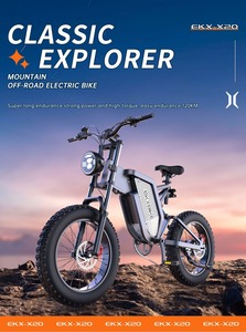 Bicicleta Eléctrica EKXBIKE X20 con Frenos, 48V 35AH 2000W, Neumáticos Gruesos de 20*4.0 Pulgadas, 55km/h, 150km de Autonomía, con Amortiguador Hidráulico - Product Image 4