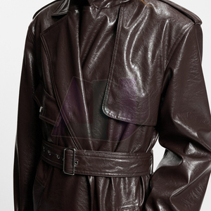 Abrigo de Punto de Cuero Genuino para Mujer, Ropa de Abrigo de Invierno, Ecológico, Transpirable, Diseño Clásico, Largo, Cómodo, para Uso Diario - Product Image 2