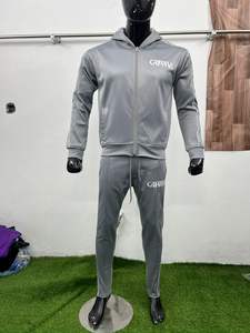 ชุดวอร์มซิปโพลีเอสเตอร์สำหรับผู้ชายชุดวอร์มสีพื้นระบายอากาศลายพิมพ์โลโก้ตามสั่ง - Product Image 3