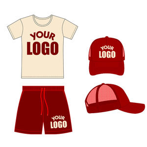 Adults Unisex Summer Printed Plus Size T-<b>Shirts</b> and Shorts Sets with Baseball Cap 100% Cotton - Product Image 1