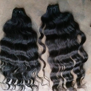 Nueva llegada 20-30 pulgadas doble trama Remy paquetes de cabello humano virgen suave cuerpo ondulado estilo máquina cutícula alineada personalizada - Product Image 1