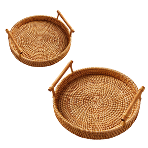 PANIER DE STOCKAGE DE FRUITS DE PLATEAU EN ROTIN tissé à la main élégant de qualité supérieure pour l'artisanat du Vietnam de marques de produits ménagers écologiques - Product Image 1